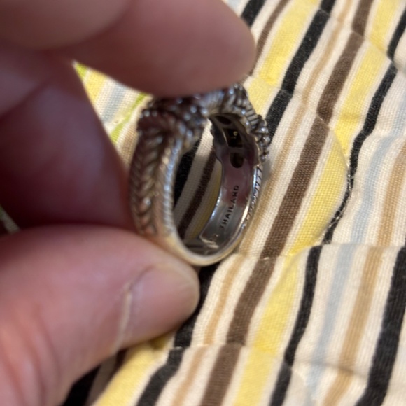 Judith Ripka Sterling Silver & Cubic Zirconia Braided Band Ring Size 6 - Picture 4 of 5